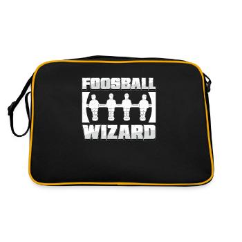 Awesome Foosball Wizard A foosball player - Retro Bag - black/gold - Back