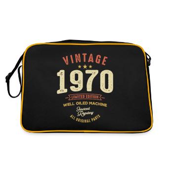 Vintage 1970 - 53rd Birthday Classic Born 1970 - Retro Bag - black/gold - Back
