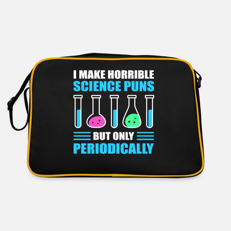 Science Puns périodiquement Professeur de chimie - Sac Retro - noir/or