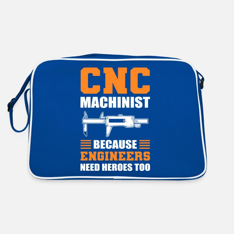 CNC Machinist Because Engineers Need Heroes Too Retro Tasche