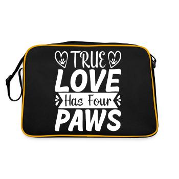 Le véritable amour a quatre pattes - Sac Retro - noir/or - Dos