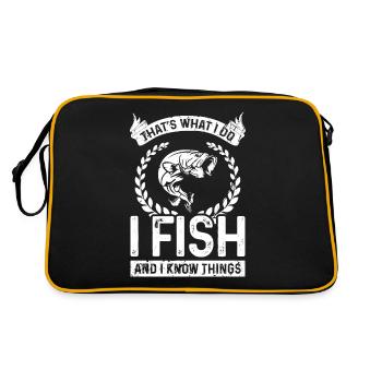 That's what I do I fish and I know things - Retro Bag - black/gold - Back