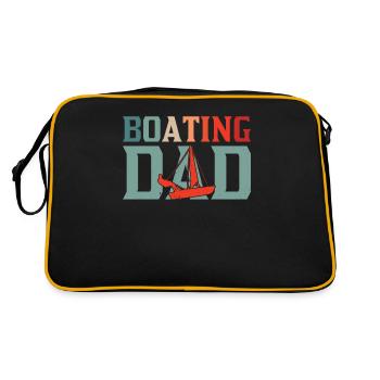Père nautique Yacht bateau bateau - Sac Retro - noir/or - Dos