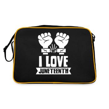 J’adore le Juneteenth Black African American - Sac Retro - noir/or - Dos