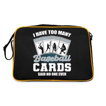 I Have Too Many Baseball Cards Baseball Card - Retro Tasche - Schwarz/Gold - Hinten