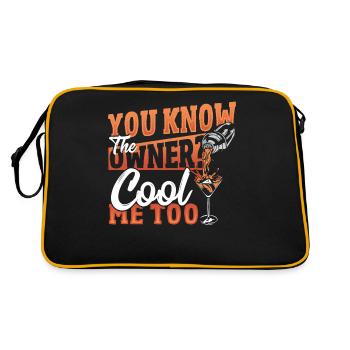 You Know The Owner? Cool Me Too Bartender - Retro Tasche - Schwarz/Gold - Hinten