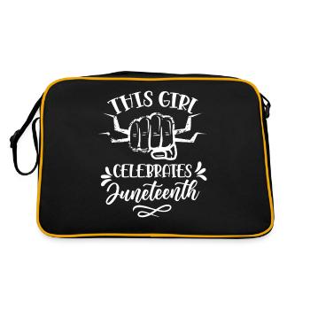 This girl celebrates the Juneteenth 1865 Black - Retro Bag - black/gold - Back