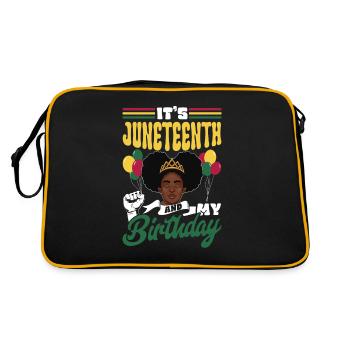C’est Juneteenth et mon anniversaire noir 1865 - Sac Retro - noir/or - Dos