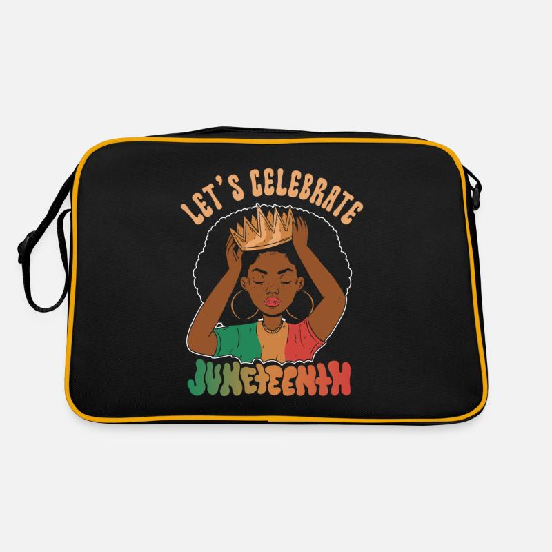 Feiern Wir Den Juneteenth Black African American Retro Tasche