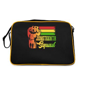 Juneteenth Team Afro-Américain 1865 Noir - Sac Retro - noir/or - Dos