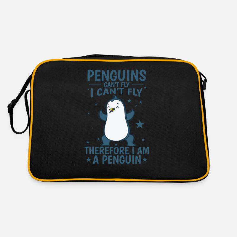 Penguins can't Fly I am a Penguin Vogel Retro Tasche