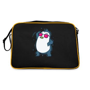 Pingouin dansant l’oiseau antarctique - Sac Retro - noir/or - Dos