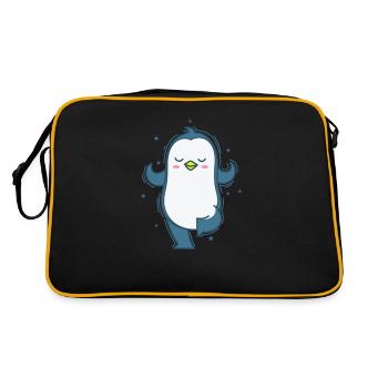Penguin yoga ou méditation Antarctique - Sac Retro - noir/or - Dos