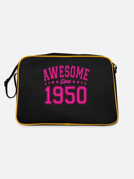 Awesome Since 1950 Birthday 1950 Vintage 1950 - Retro Bag - black/gold - Back