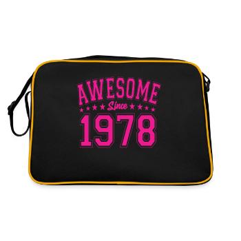 Awesome Since 1978 Birthday 1978 Vintage 1978 - Retro Bag - black/gold - Back