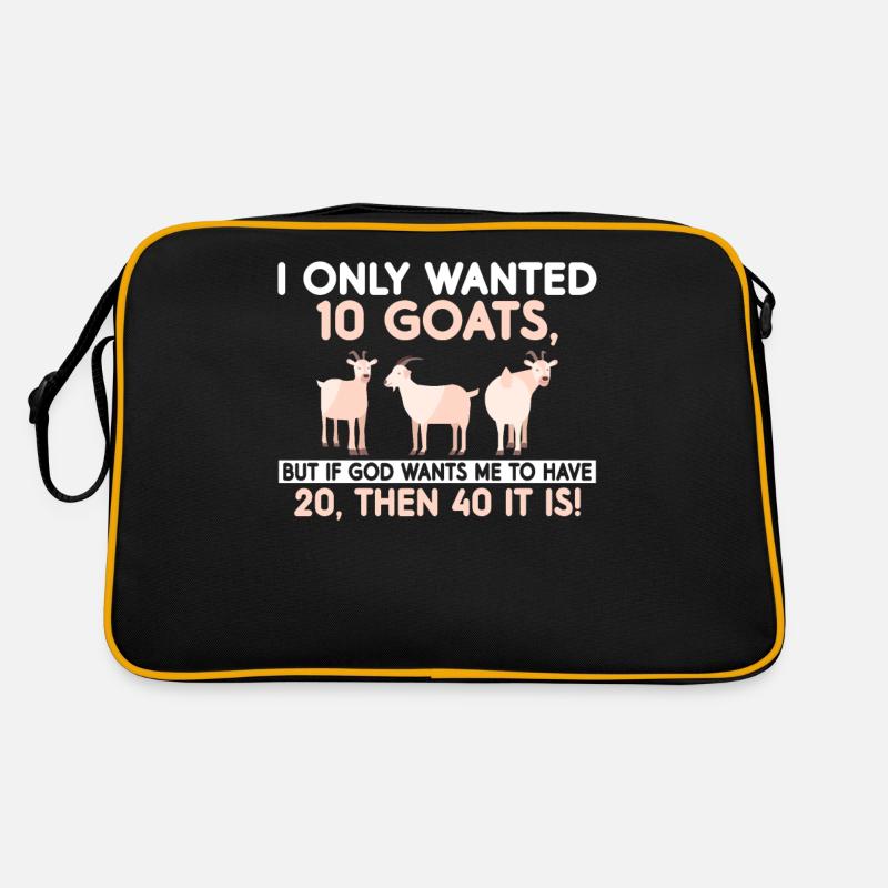 Ziegengeschenk Ziegenliebhaber Geschenk Retro Tasche