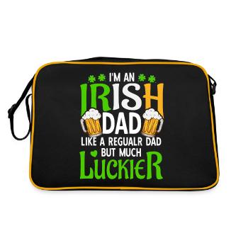 Funny St. Patrick's Day Irish Father Saying - Retro Bag - black/gold - Back
