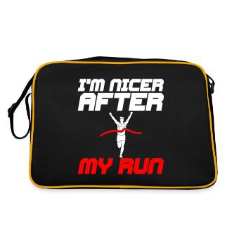 I'm Nicer After My Run 4 - Retro Bag - black/gold - Back