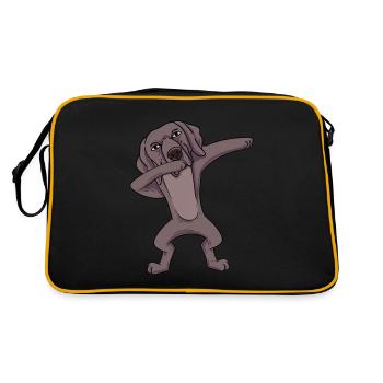 Weimaraner - Sac Retro - noir/or - Dos