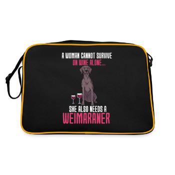 Weimaraner - Sac Retro - noir/or - Dos