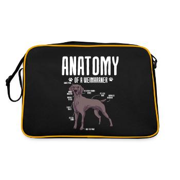 Weimaraner - Sac Retro - noir/or - Dos