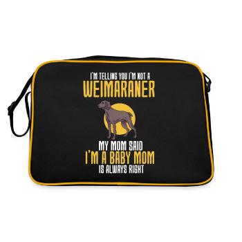 Weimaraner - Sac Retro - noir/or - Dos