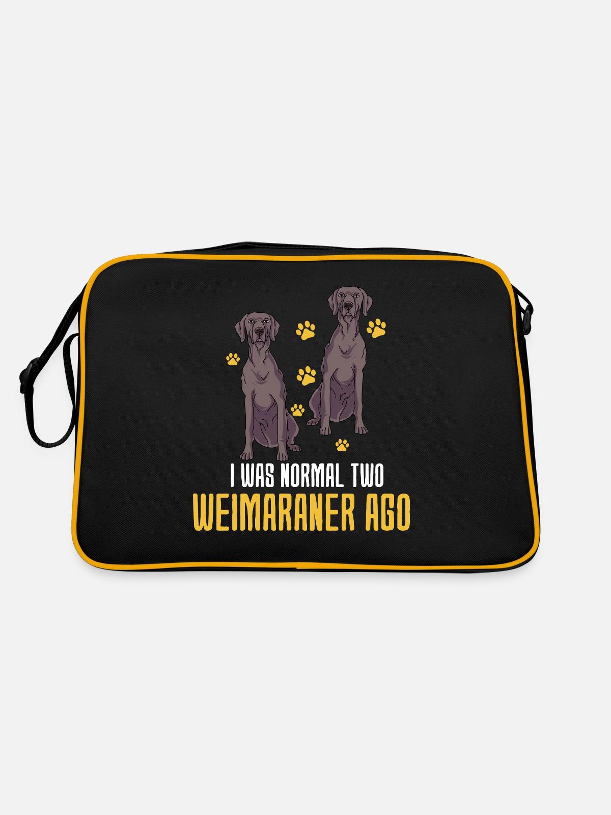 Weimaraner - Sac Retro - noir/or - Dos