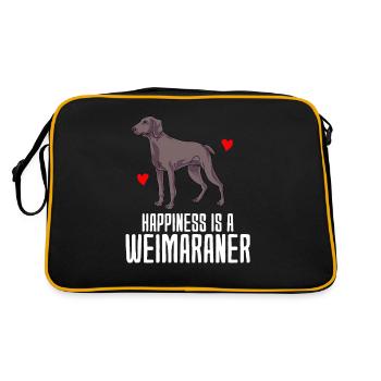 Weimaraner - Sac Retro - noir/or - Dos