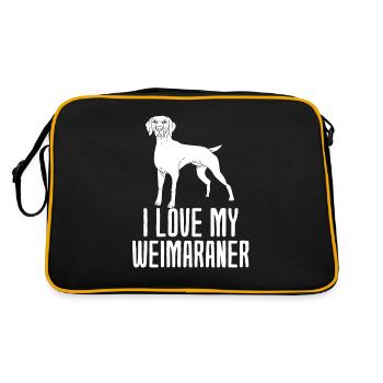 Weimaraner - Sac Retro - noir/or - Dos