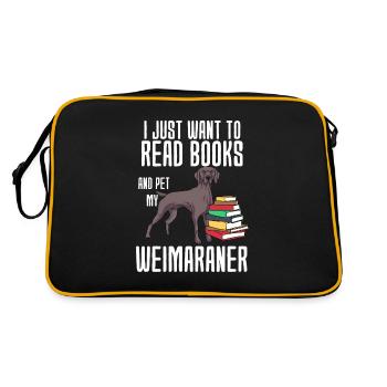 Weimaraner - Sac Retro - noir/or - Dos