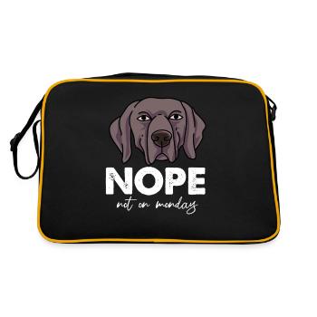 Weimaraner - Sac Retro - noir/or - Dos