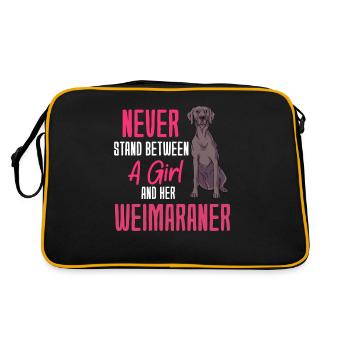 Weimaraner - Sac Retro - noir/or - Dos