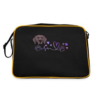 Weimaraner - Sac Retro - noir/or - Dos