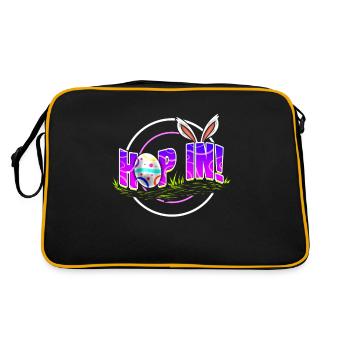 Easter Rabbit Hoop In To Easter - Retro Tasche - Schwarz/Gold - Hinten