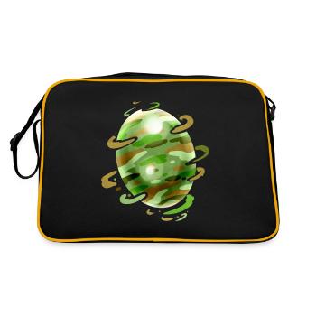 Camouflage Painted Easter Egg For Egg Hunt On - Retro Tasche - Schwarz/Gold - Hinten