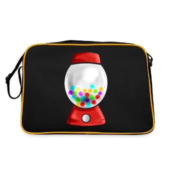 Egg Painted As Candy Dispenser For Easter - Retro Tasche - Schwarz/Gold - Hinten