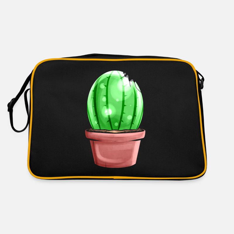 Painted Egg Looking Like A Cactus Decoration For Retro Bag