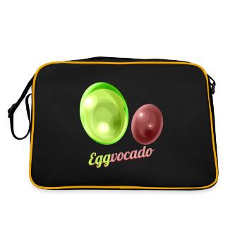 Oeufs peints comme avocat eggvocado pour la chasse - Sac Retro - noir/or - Dos