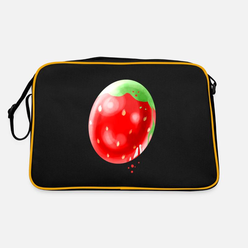 Œuf de Pâques peint comme une fraise pour Pâques Sac Retro