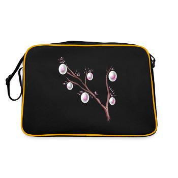 Easter Decoration Easter Eggs On A Branch For - Retro Tasche - Schwarz/Gold - Hinten