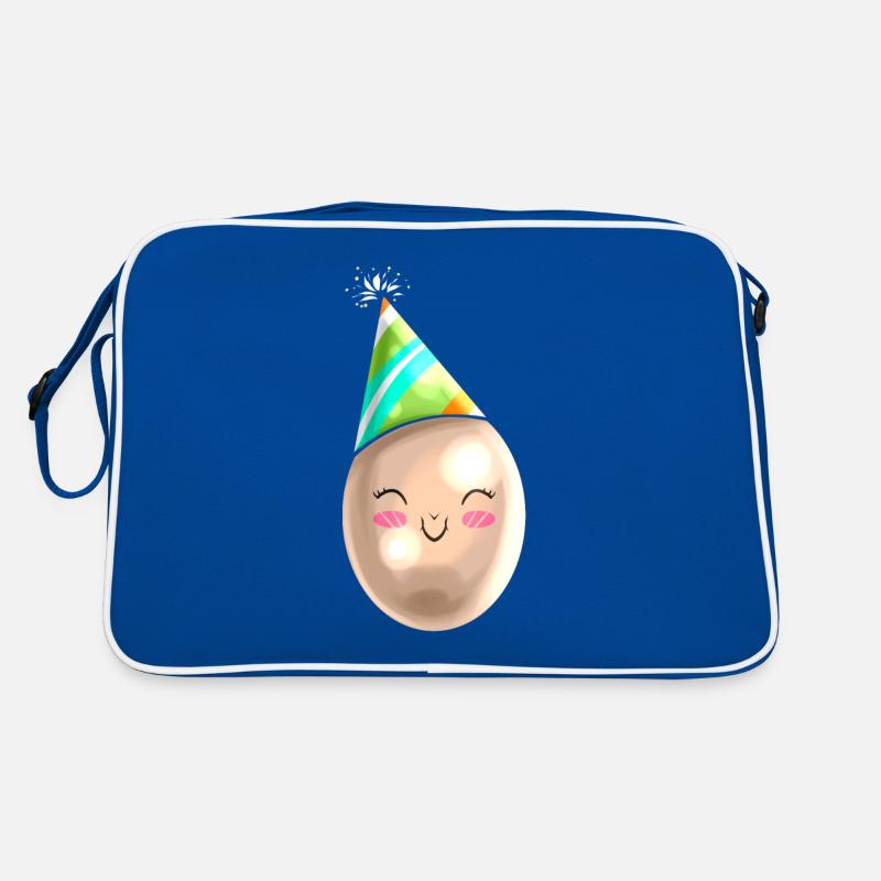 Funny Painted Egg With Party Hat Cone For Easter Retro Tasche