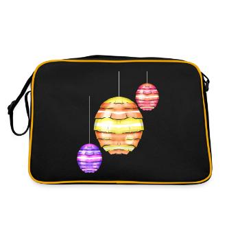 Egg Shaped Lanterns Easter Decoration For Easter - Retro Tasche - Schwarz/Gold - Hinten