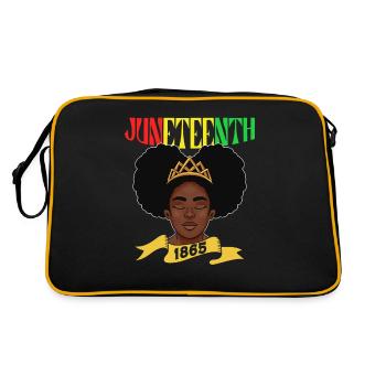 Juneteenth 1865 Afrique Noir Afro-Américain - Sac Retro - noir/or - Dos