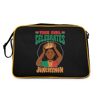 Cette fille célèbre le Juneteenth 1865 Black - Sac Retro - noir/or - Dos