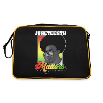 Juneteenth Matters Afro-Américain Noir 1865 - Sac Retro - noir/or - Dos
