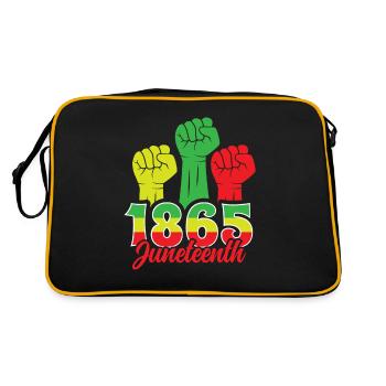 1865 Juneteenth Afrika Black African American - Retro Bag - black/gold - Back