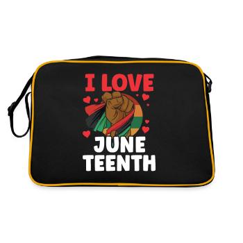 J’adore le Juneteenth Black African American - Sac Retro - noir/or - Dos
