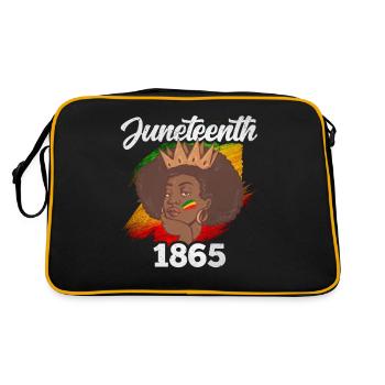 Juneteenth 1865 Afrique noire afro-américaine - Sac Retro - noir/or - Dos