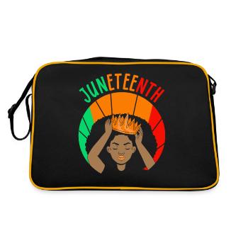 Juneteenth Black Africa 1865 Afro-Américain - Sac Retro - noir/or - Dos