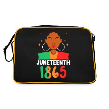 Juneteenth 1865 Afrique Noir Afro-Américain - Sac Retro - noir/or - Dos